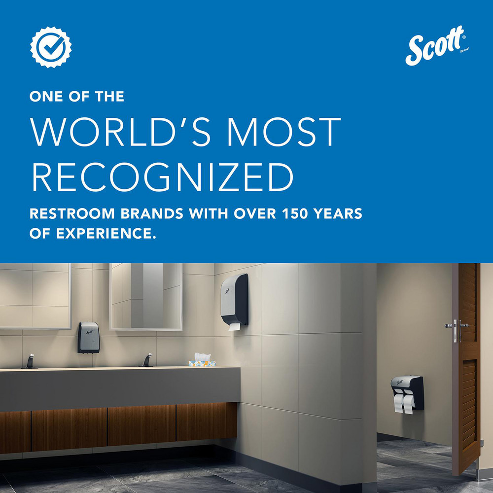 Scott Pro High Capacity Coreless Standard Roll Toilet Paper Dispenser, 4 Roll Capacity, Black, 11.25" x 12.75" x 6.19" - 44518