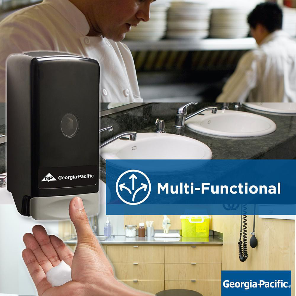 Georgia Pacific Manual Universal Soap Dispenser, Black - 53250