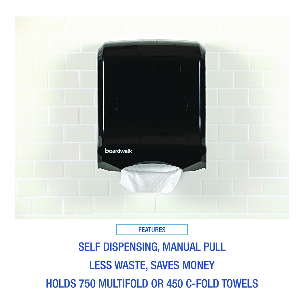 Boardwalk Paper Towel Dispensers: Dispenser Type: Towel; Dispenser Style: Manual; Towel Compatibility: Multifold; Activation Method: Manual - BWK1500