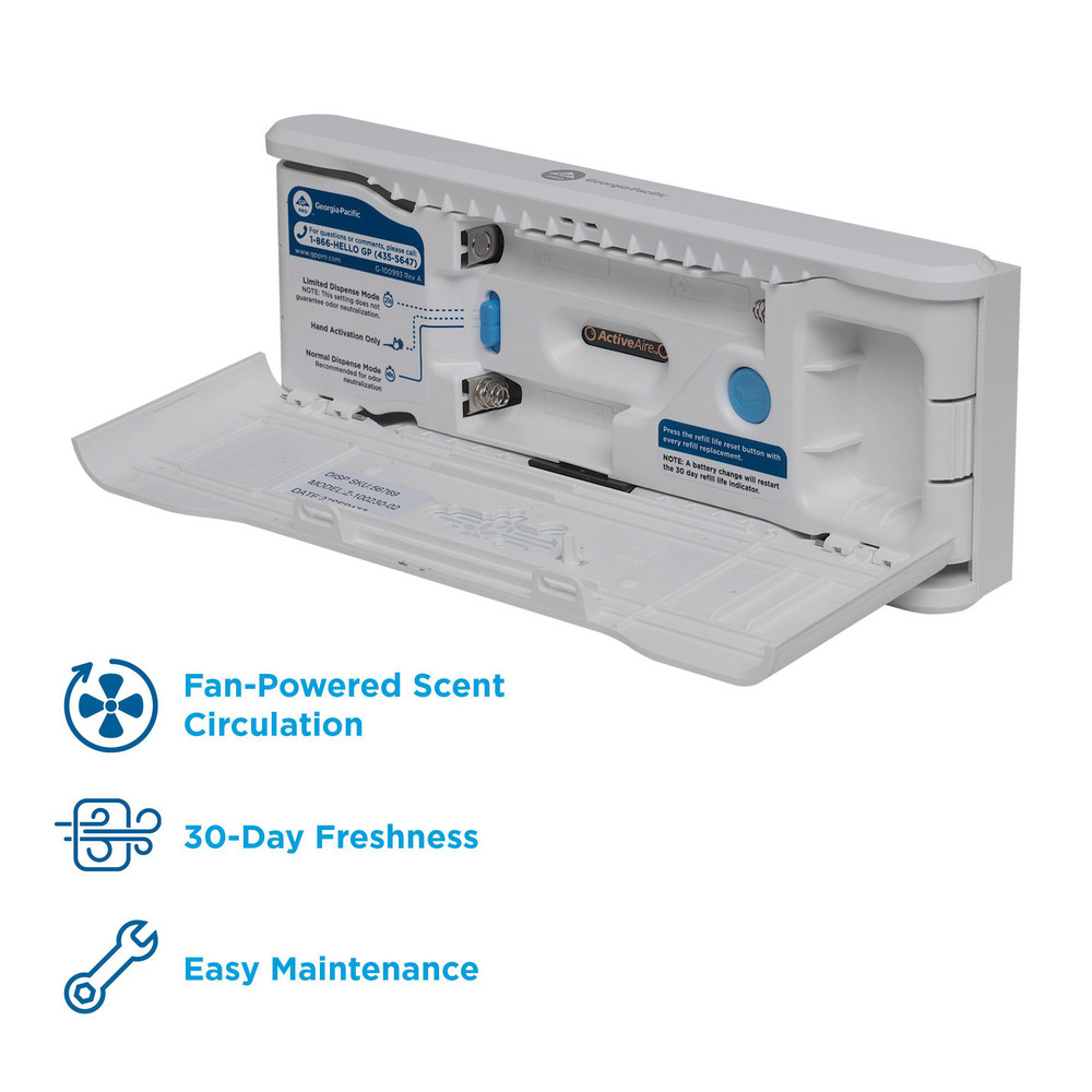 Georgia Pacific Activeaire Automatic In-Stall Freshener Dispenser, White - 56769