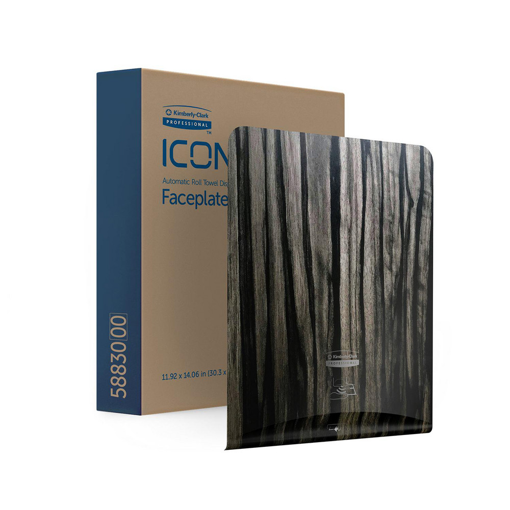 Kimberly-Clark Professional ICON Automatic Hard Roll Towel Dispenser, with Silver Mosaic Design Faceplate, 16.53" x 12.41" x 10.19" - 53691