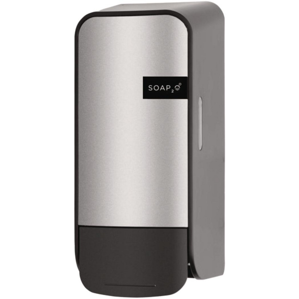 Soap2o Wall Mounted Dispenser, 1,000 mL, 5 x 5 x 11, Black/Faux Stainless Steel, 12/Carton - SZO2100BS13SPR