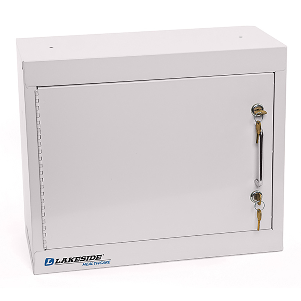 Lakeside Medicine Cabinets: Wall Mounted, 30, Powder coated steel is strong and durable for safe-keeping of medication.  Doors can be mounted from either right or left side, left sided mounting is standard. Mounting hardware not included., 24 - LNC-5S