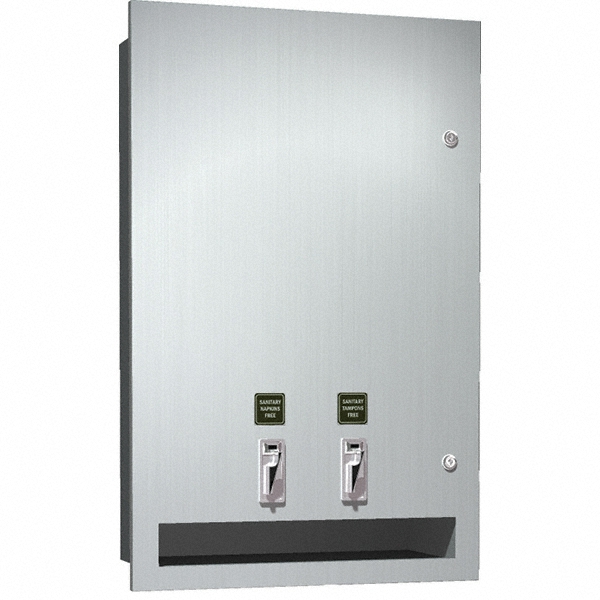 NuTrend Disposables 15 Sanitary Napkin Capacity, 25 Tampon Capacity, Feminine Hygiene Product Dispenser - D1-25