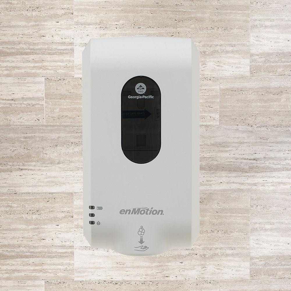 Georgia Pacific Enmotion Gen2 Automated Touchless Soap & Sanitizer Dispenser, White - 52058