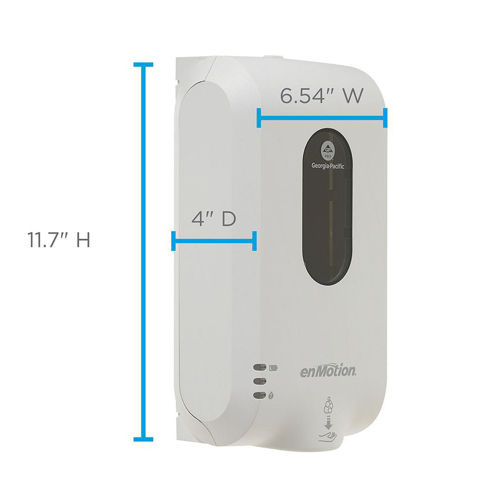Georgia Pacific Enmotion Gen2 Automated Touchless Soap & Sanitizer Dispenser, White - 52058