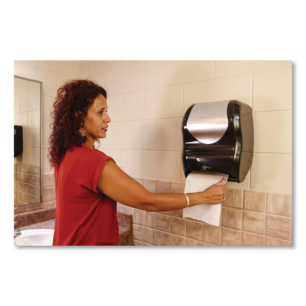 San Jamar Paper Towel Dispensers: Dispenser Type: Towel; Dispenser Style: Hands-Free; Towel Compatibility: Roll; Activation Method: Hands-Free - SJMT1470BKSS