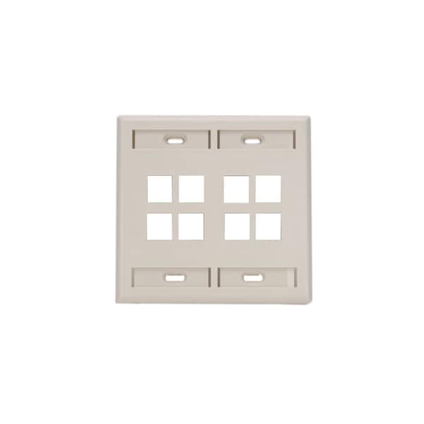 Leviton Number of Gangs: 2 High-Impact Plastic, Light Almond - 42080-8TP
