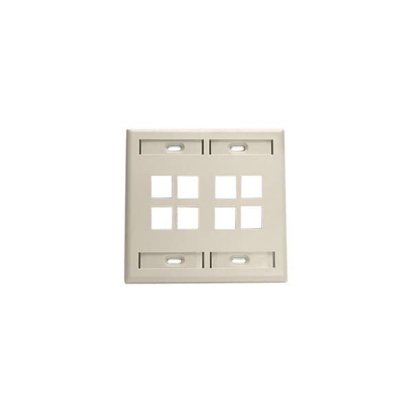 Leviton Number of Gangs: 2 High-Impact Plastic, Ivory - 42080-8IP