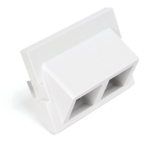 Leviton WALLPLATES MOS 2PORT 1.5U ANG WH - 41294-2QW