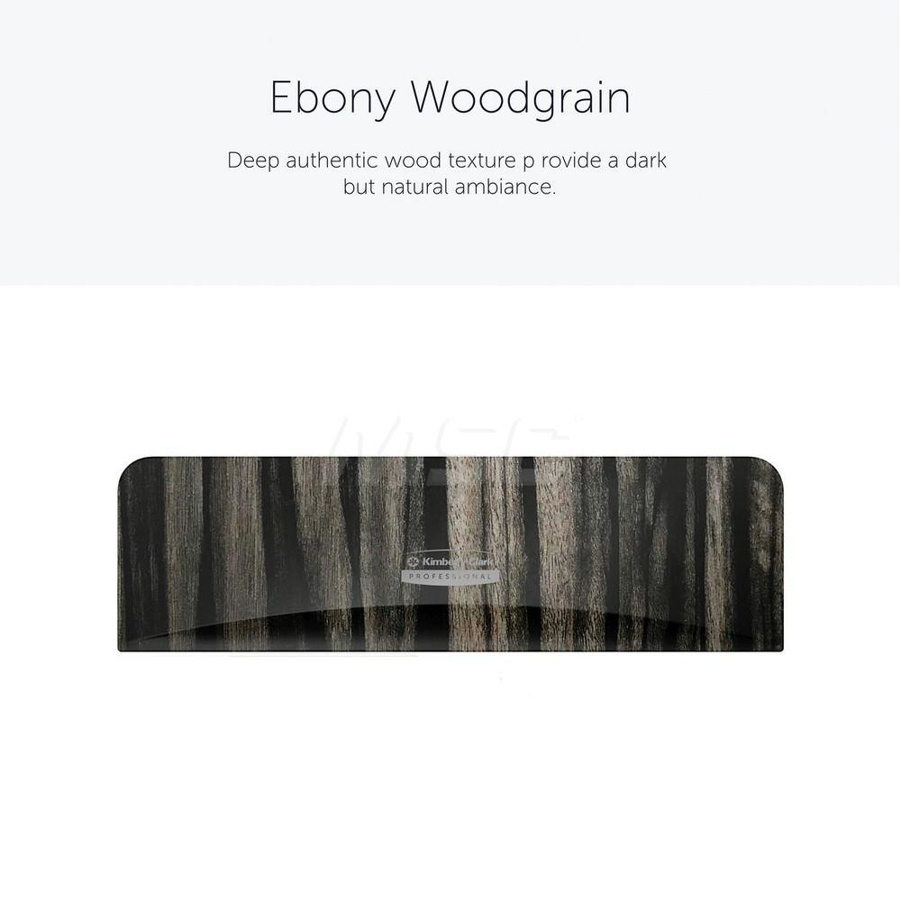 Kimberly-Clark Professional ICON Faceplate, Ebony Woodgrain Design, for Coreless Standard Roll Horizontal Toilet Paper Dispensers 2 Roll - 58832