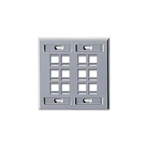Leviton WALLPLATES WP 12PORT DG ID GY - 42080-12G