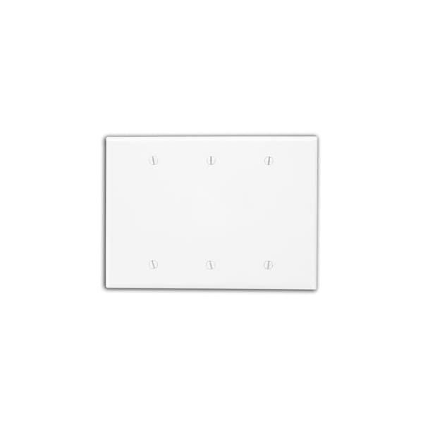 Leviton Wallplates 3 Gang Midsize Blank Wlplt White - 80533-W