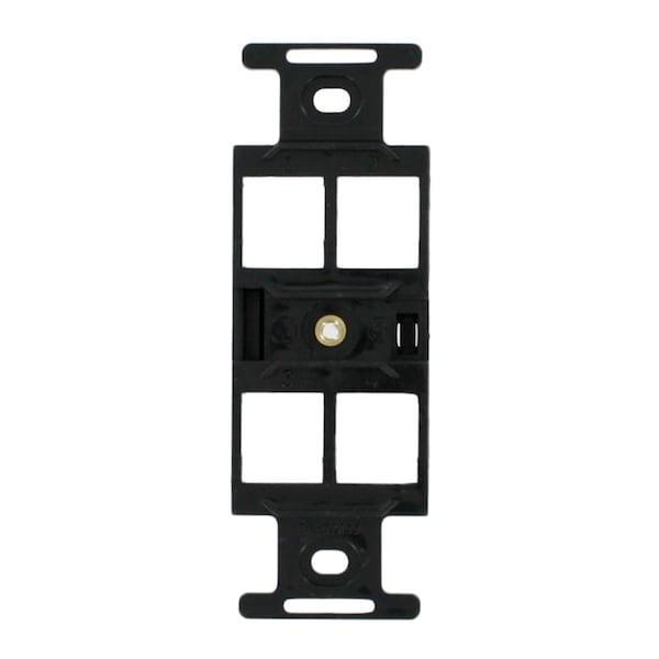 Leviton Wallplates Ins 106 4Port Bk - 41087-QEP