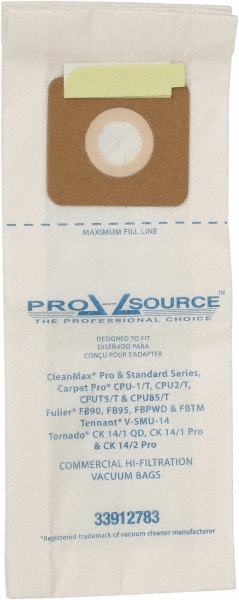PRO-SOURCE Pack of 10 Meltblown Polypropylene & Paper Vacuum Bags - PAP691