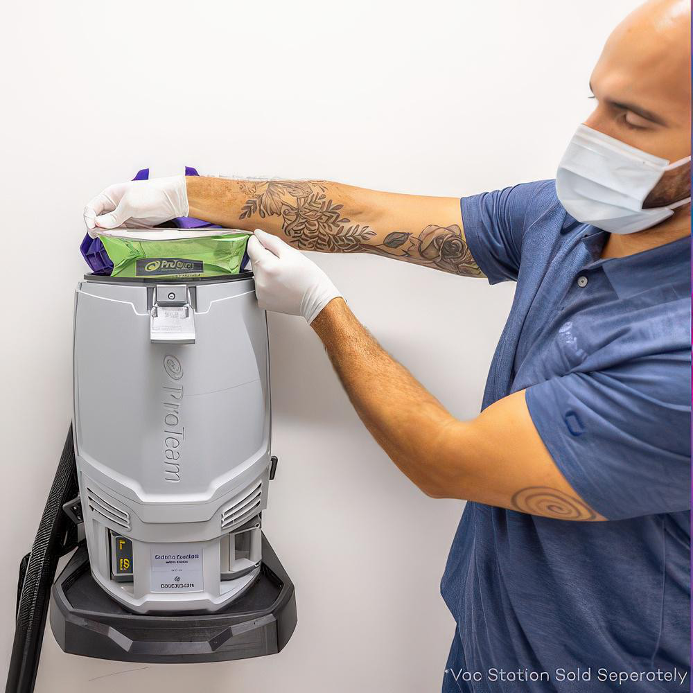 ProTeam Portable & Backpack Vacuum Cleaners: Battery, HEPA, Disposable Bag - 107784