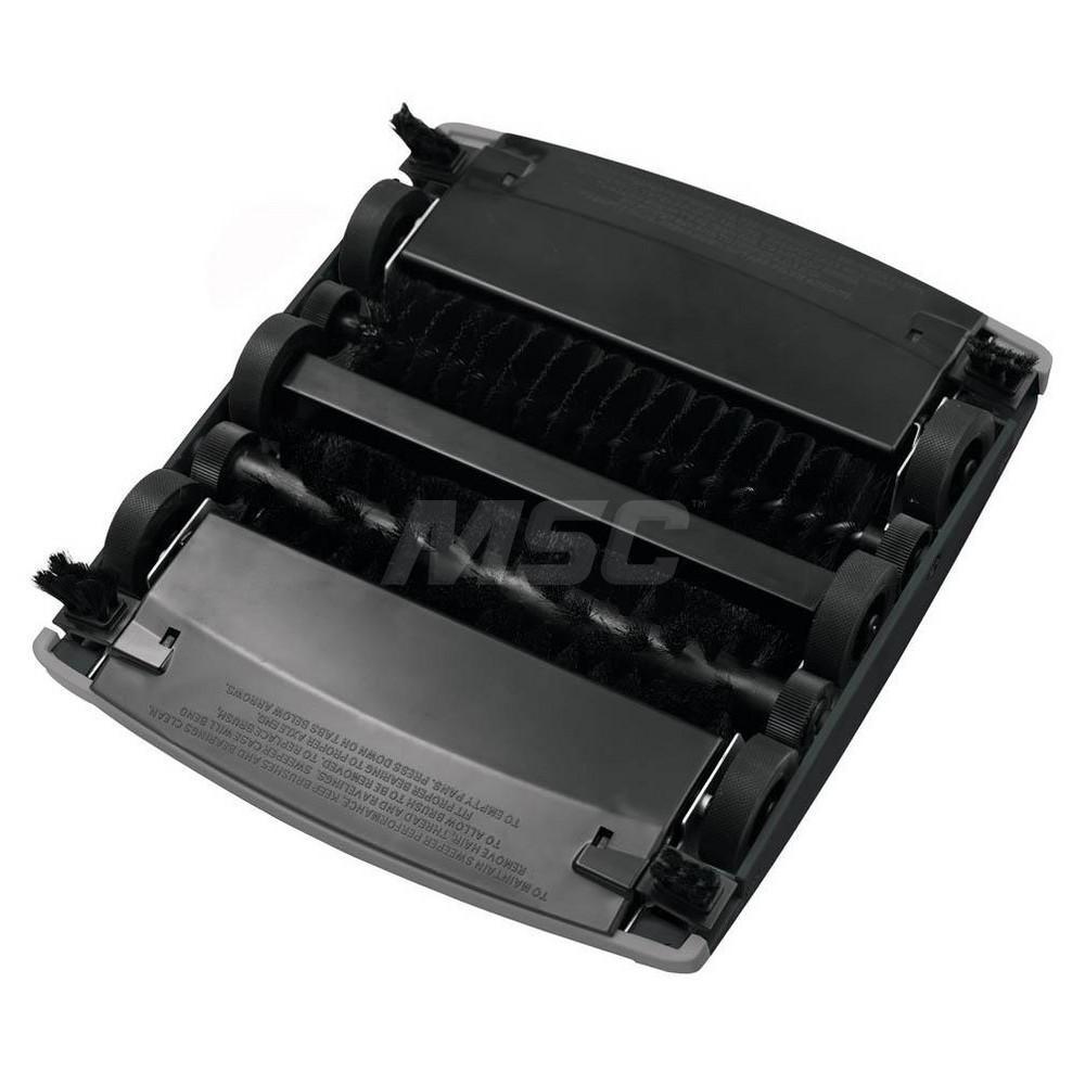 Rubbermaid Executive Series 7.5" Dual-Action Bristle Mechanical Sweeper, Cordless, Black, Collects Dust, Dirt, & Debris from Hard Floors & Carpet - FG421388BLA