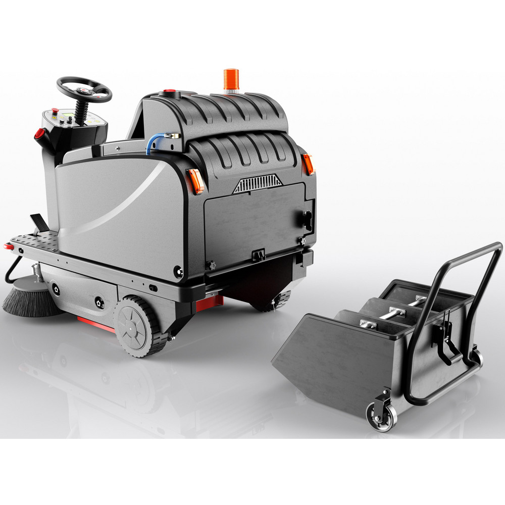 Nilfisk Floor & Carpet Sweepers: Sweeper, Triple Brush, 53, Battery - ROS1300-255