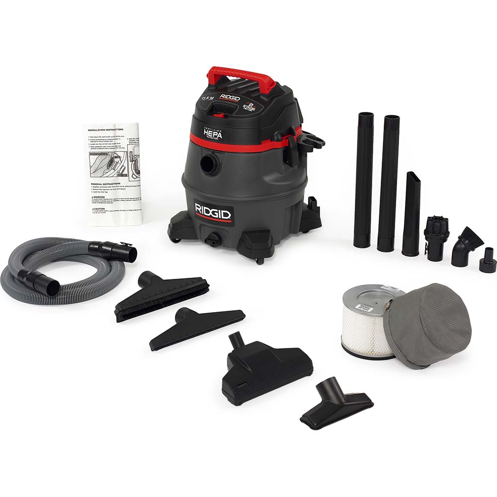 Ridgid Wet/Dry Vacuum: Electric, 14.0 gal - 62718