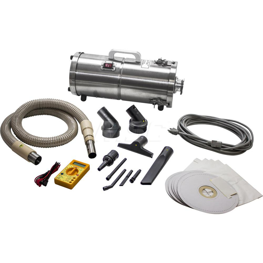 Tiger-Vac Personnel Cleaning Station & HEPA Cleaner: Electric, HEPA Filter, 2 gal Capacity - 113386A