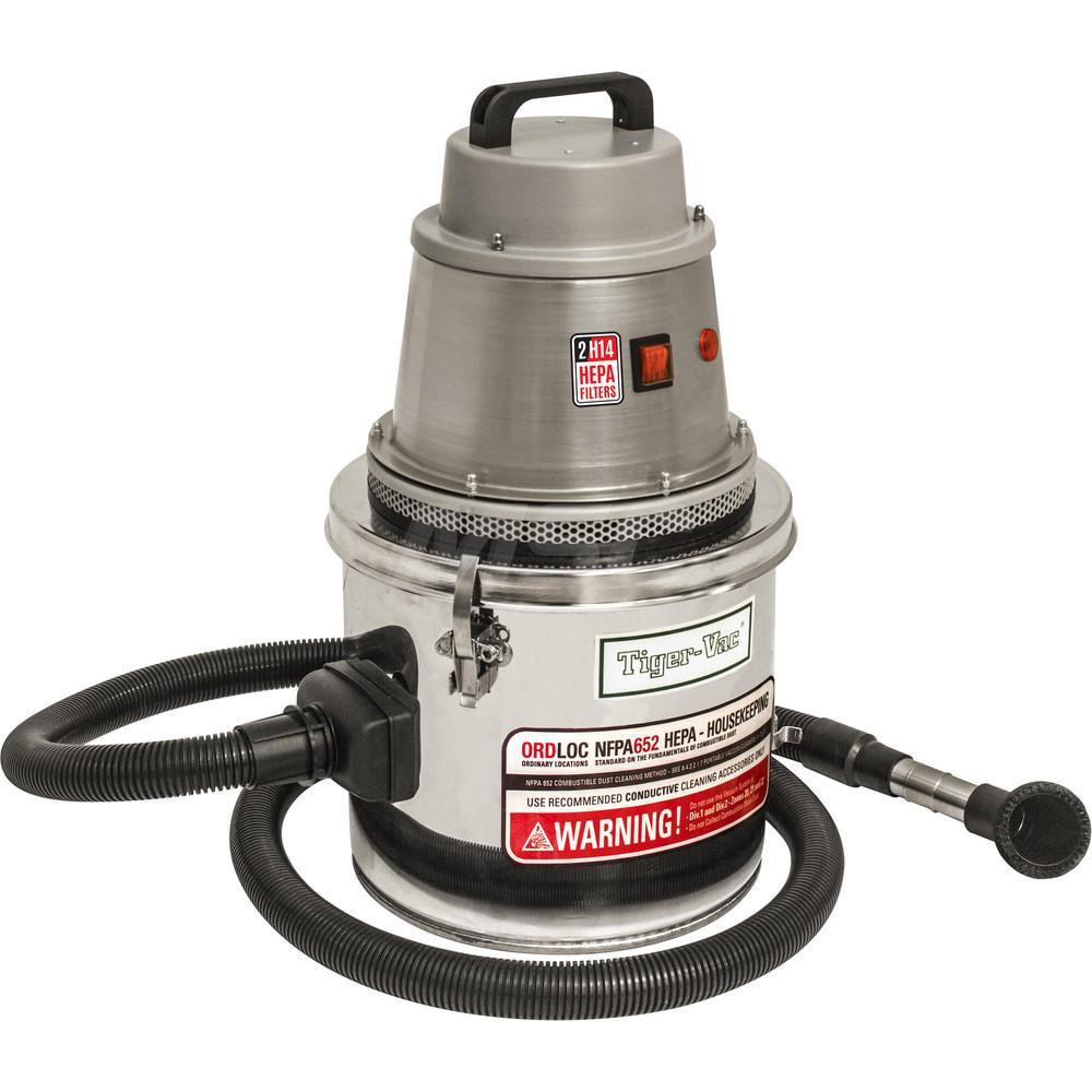 Tiger-Vac Personnel Cleaning Station & HEPA Cleaner: Electric, HEPA Filter, 2 gal Capacity - 113386A
