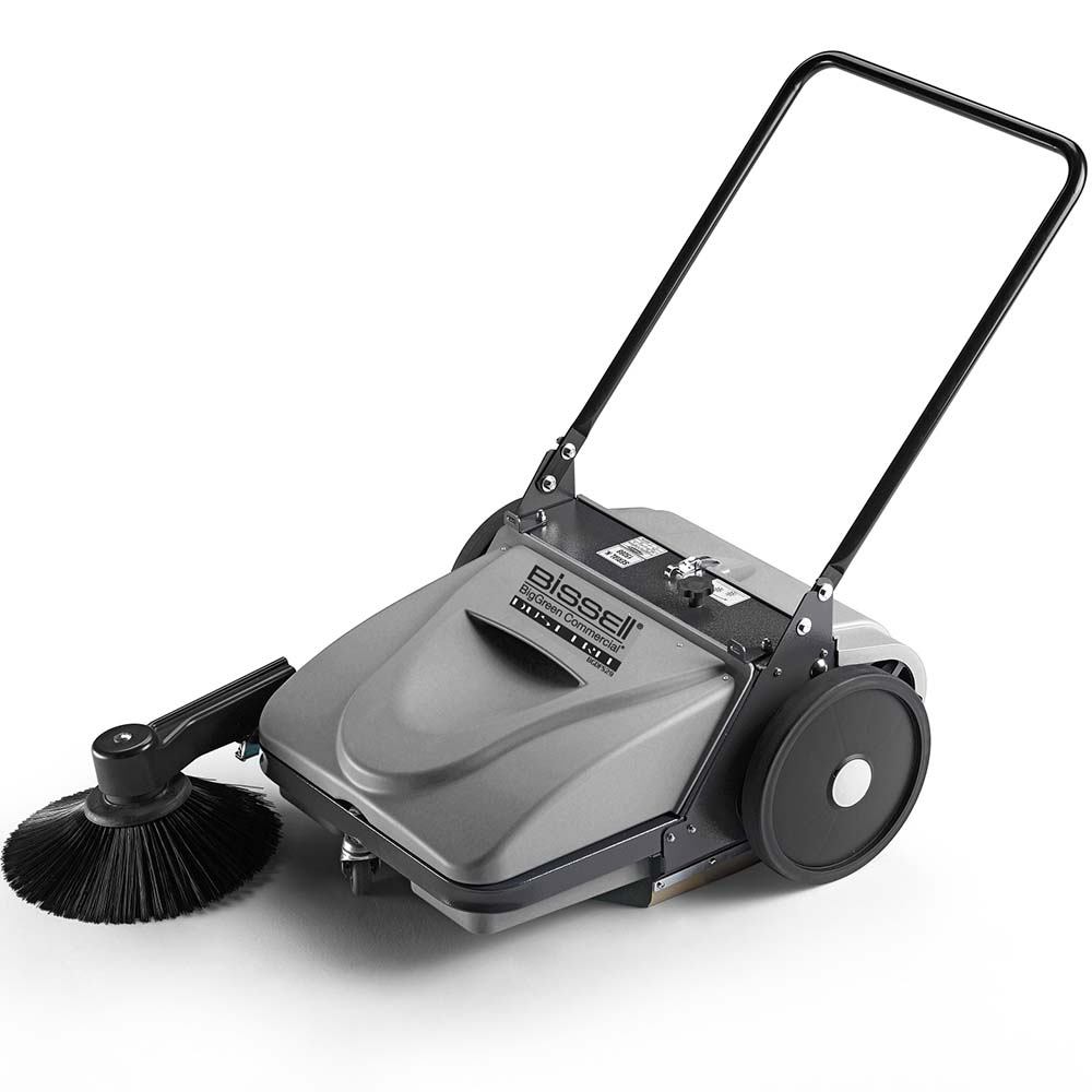 Nilfisk Floor & Carpet Sweepers: Walk-Behind Sweeper, Double Brush, 27.5, Manual - 50000504