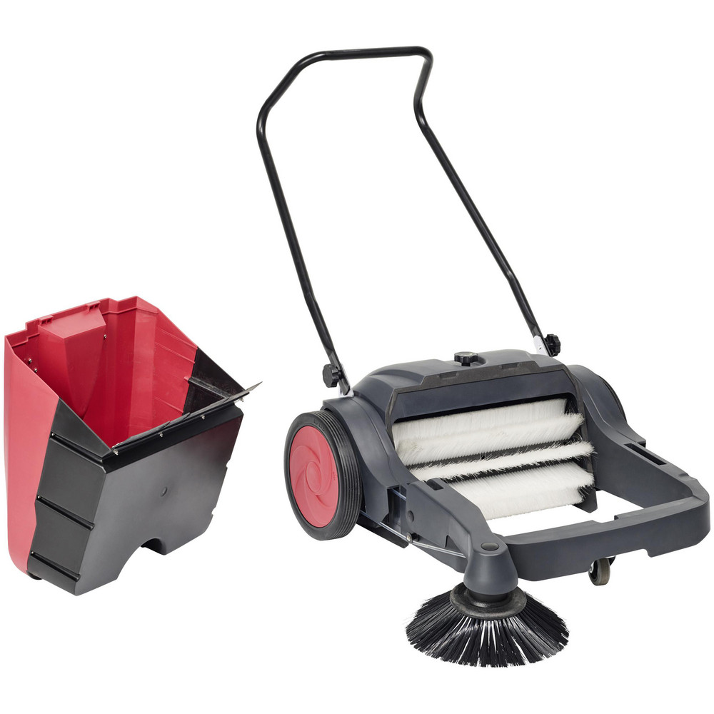 Nilfisk Floor & Carpet Sweepers: Walk-Behind Sweeper, Double Brush, 27.5, Manual - 50000504