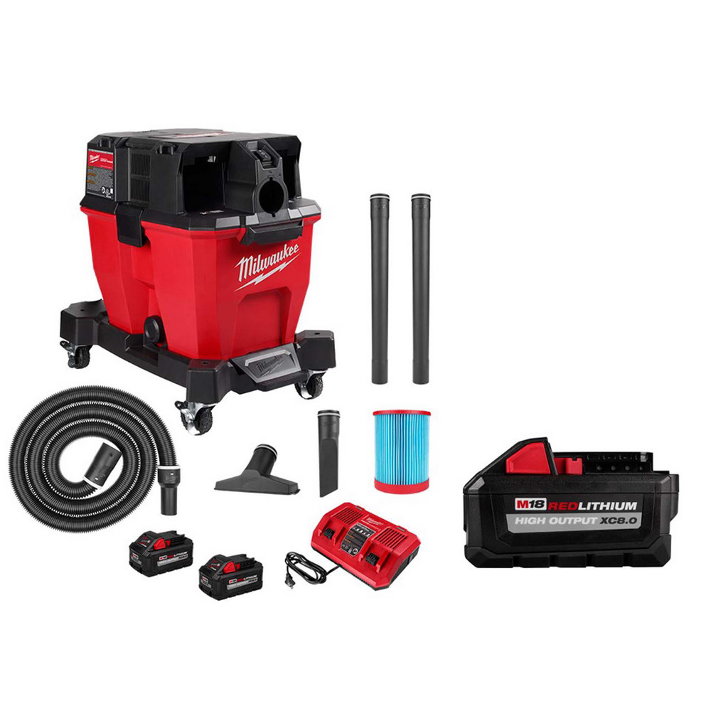 Milwaukee Tool Wet/Dry Vacuum: Battery, 9.0 gal, 4.2 hp - 2096620/9737158