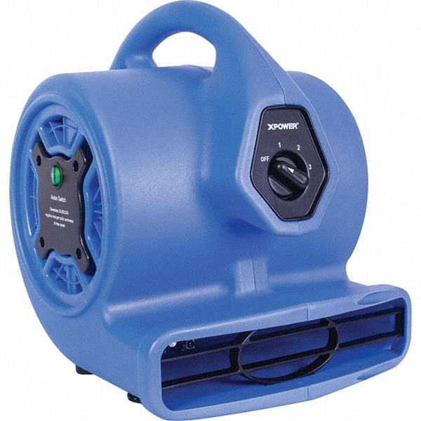 XPower Manufacturing Carpet & Floor Dryers: Application: Drying tight spaces such as crawl spaces, under counters, inside cabinets, bathrooms, auto interiors; Horsepower: 1/4; Airflow Direction: Horizontal; Minimum Air Flow: 925 CFM - P-230AT-GREEN