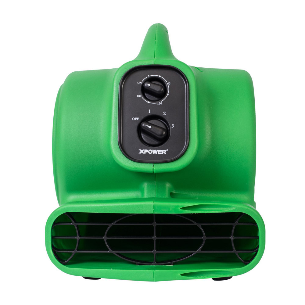 XPower Manufacturing Carpet & Floor Dryers: Application: Drying tight spaces such as crawl spaces, under counters, inside cabinets, bathrooms, auto interiors; Horsepower: 1/4; Airflow Direction: Horizontal; Minimum Air Flow: 925 CFM - P-230AT-GREEN