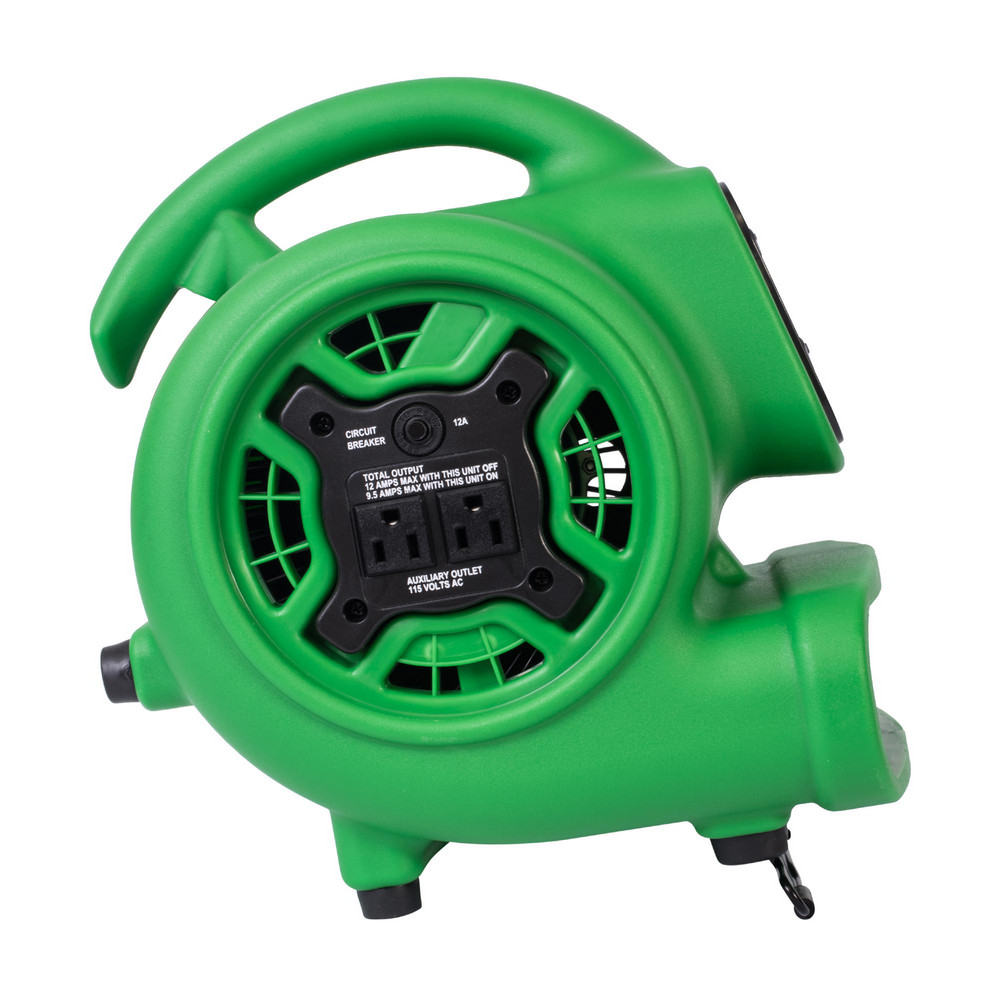 XPower Manufacturing Carpet & Floor Dryers: Application: Drying tight spaces such as crawl spaces, under counters, inside cabinets, bathrooms, auto interiors; Horsepower: 1/4; Airflow Direction: Horizontal; Minimum Air Flow: 925 CFM - P-230AT-GREEN