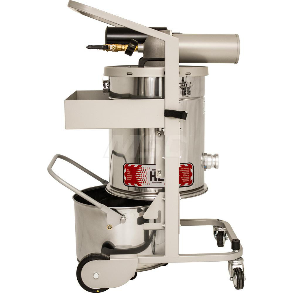 Tiger-Vac Pneumatic Cleaner: Air, HEPA Filter, 6.6 gal Capacity - 111388