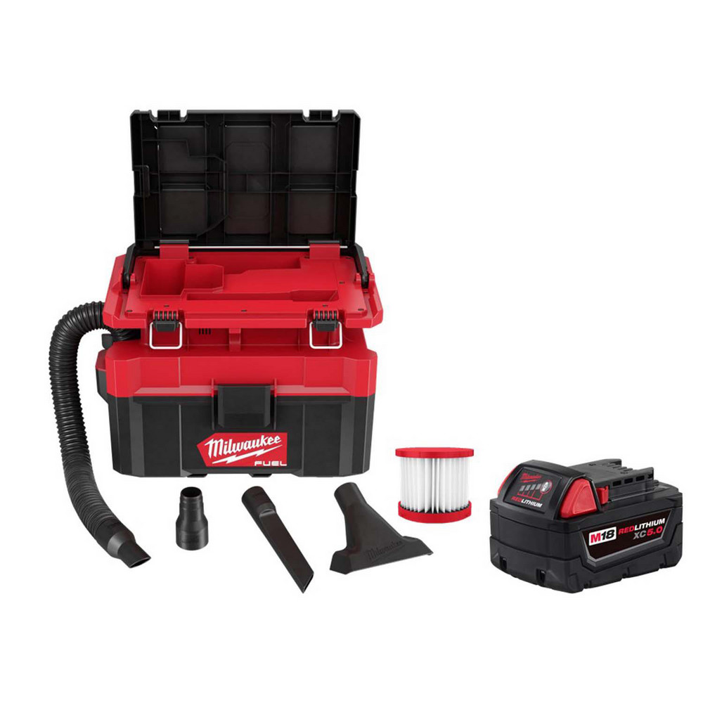 Milwaukee Tool Wet/Dry Vacuum: Battery, 2.5 gal - 4813289/4431427