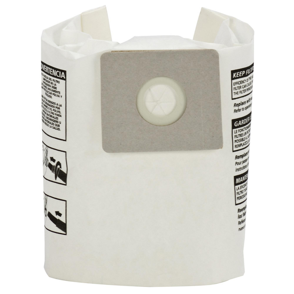 PRO-SOURCE Pack of (10) 1.5 Gal Meltblown Polypropylene & Paper Vacuum Bags - PAP673