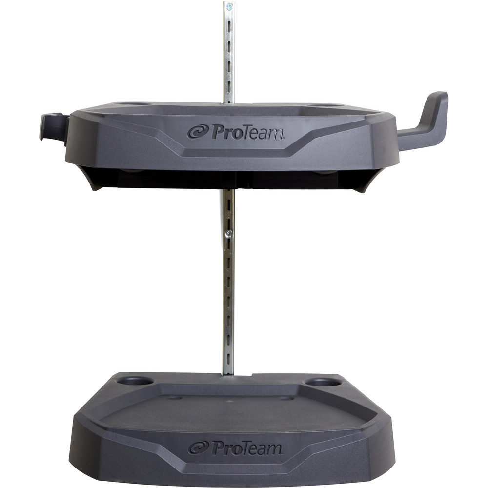 ProTeam Vacuum Cleaner Repair Parts: Part Type: Vac Station w/Two Shelves; Compatible Vacuum Type: Backpack Vacuum; For Use With: Super Coach Pro, ProVac FS 6, GoFit Corded Series, GoFit Cordless Series, Legacy Backpack Models, GoFree Flex Pro II - 107794