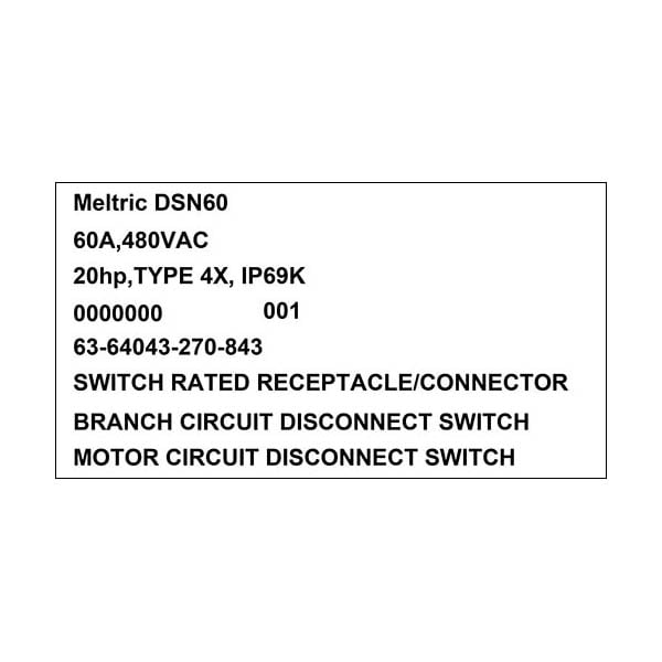 Meltric 63-64043-270-843 RECEPTACLE AUXILIARY SWITCH PADLOCK PAWL - 63-64043-270-843