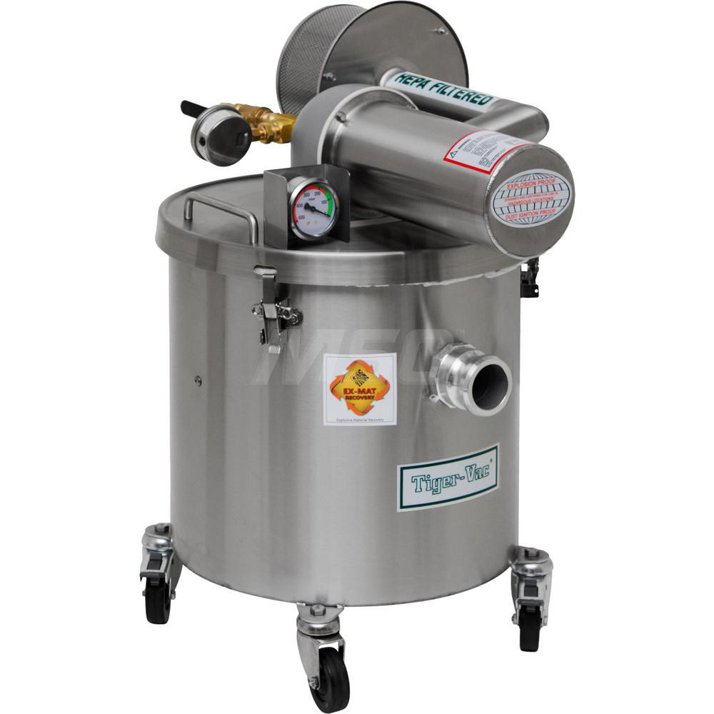 Tiger-Vac Explosion-Proof & Pneumatic HEPA Cleaner: Air, HEPA Filter, 3.4 gal Capacity - 110319
