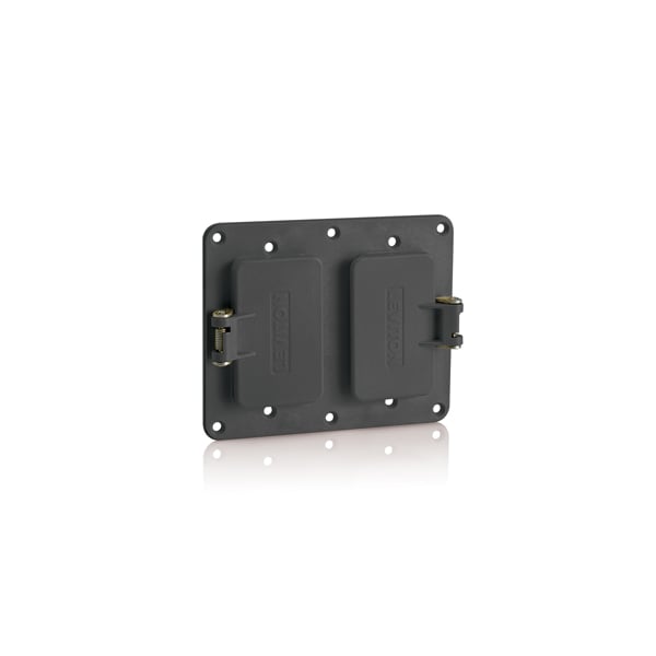 Leviton Power Distribution Units Pdus 2 Gang GFCI And GFCI Wp Cvr Black - 3251W-E
