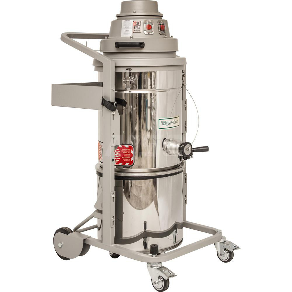 Tiger-Vac Explosion-Proof & Pneumatic HEPA Cleaner: Air, HEPA Filter, 6.6 gal Capacity - 110400