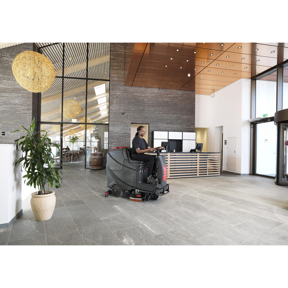 Nilfisk Floor Buffers, Polishers & Scrubbers: Product Type: Floor Scrubber; Power Source: Battery; Cleaning Width: 33.5 in - AS850R-242