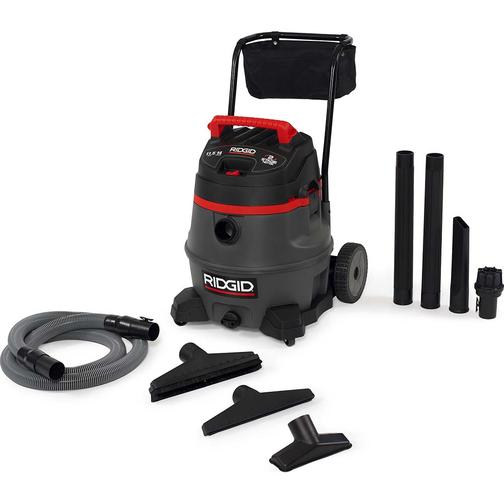 Ridgid Wet/Dry Vacuum: Electric, 14.0 gal, 11.5 Amp - 50358