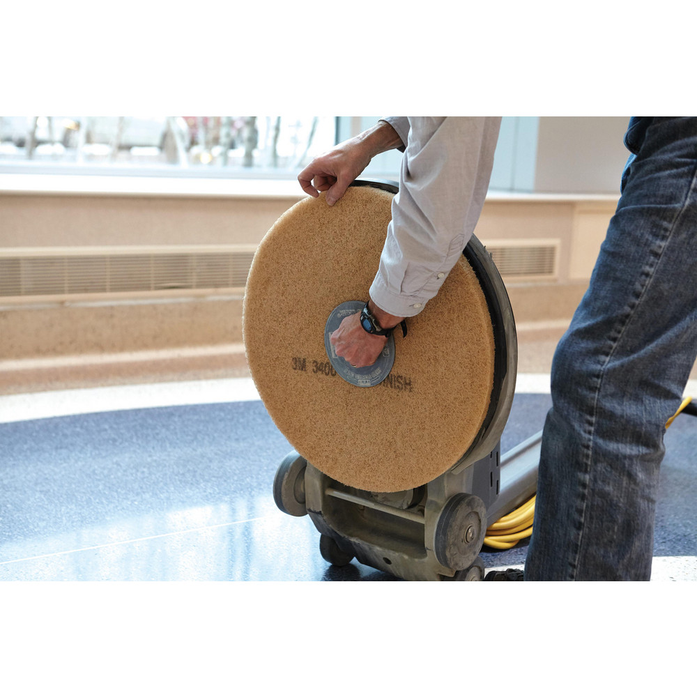 3M Floor Pads, Bonnets & Screens: Type: Niagara™ Tan Burnishing Pad 3400N; Product Type: Floor Pad; Material: Non-Woven Polyester, Non-Woven Nylon - 7010341278
