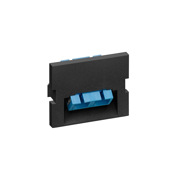 Leviton WALLPLATES 1 DPLX SC ZIRC BLUE 45 MOS 1.5U MOD BK - 41294-2CE