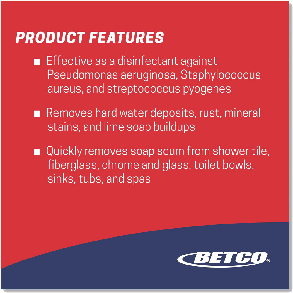 Betco All-Purpose Cleaner: 32 oz, Bottle, Disinfectant - BET3141200