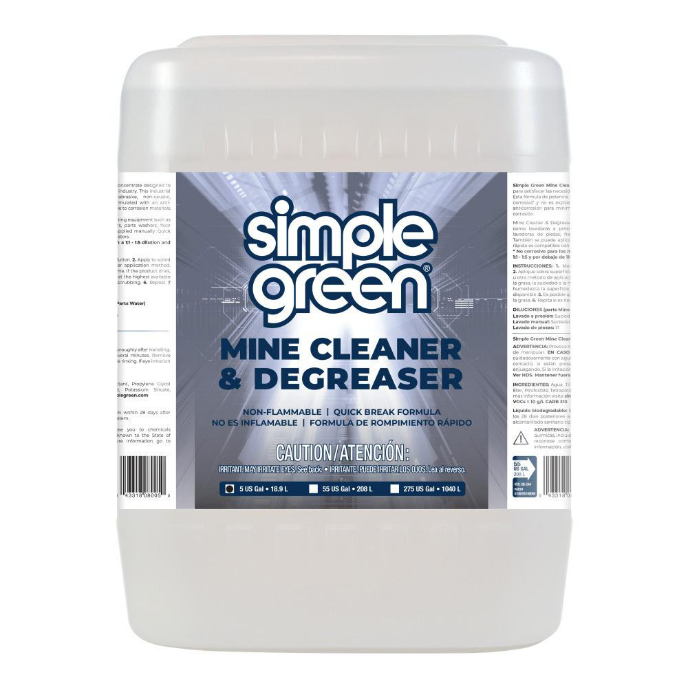 Simple Green® Cleaner &/Degreaser Degreaser: 5 gal (Pail), Pail, Concentrated - 0100200108005