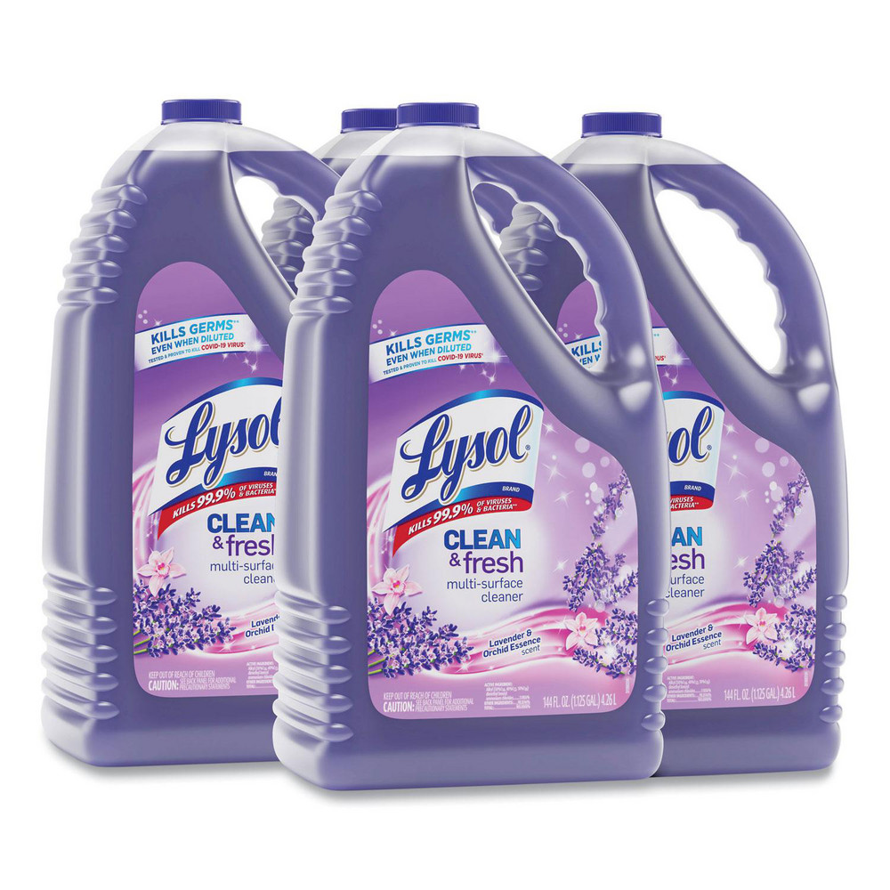 Lysol Clean and Fresh Multi-Surface Cleaner, Sparkling Lemon and Sunflower Essence, 144 oz Bottle, 4/Carton - RAC77617