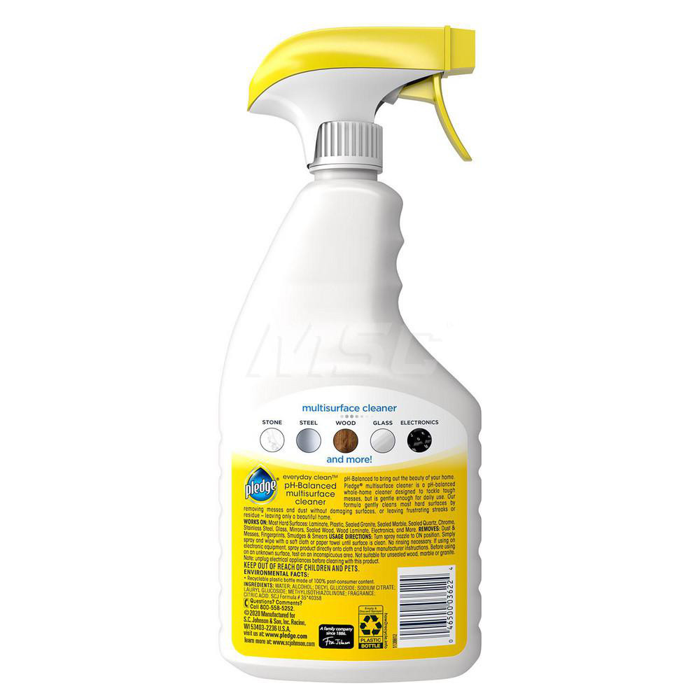 SC Johnson Professional Pledge Multisurface Cleaner, Everyday Clean, Trigger, Fresh Citrus Scent, 25 oz, 6/case - 336283