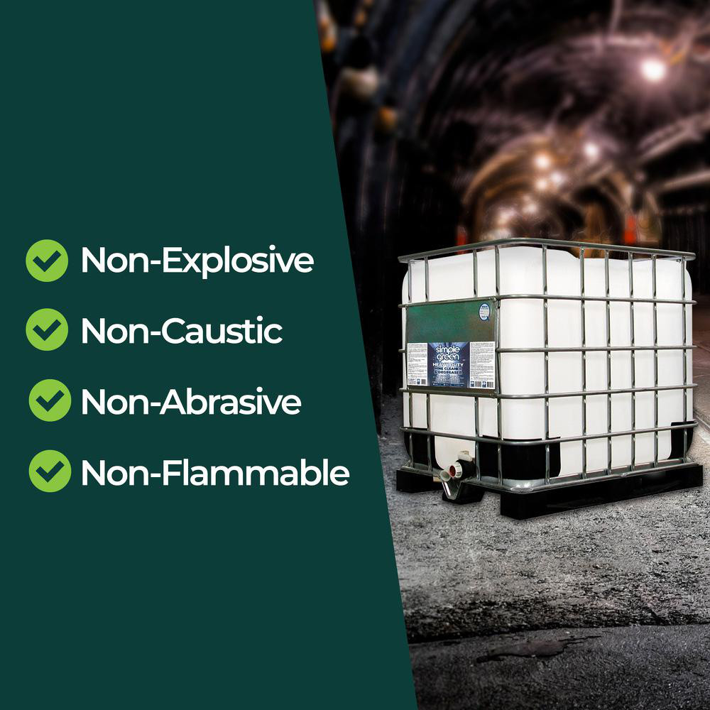Simple Green® Non-Chlorinated Heavy-Duty Degreaser: 275 gal, Tote, Concentrated - 0100200109275