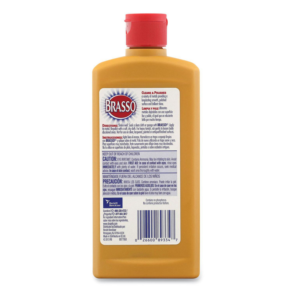 Brasso Metal Surface Polish, 8 oz Bottle, 8/Carton - RAC89334
