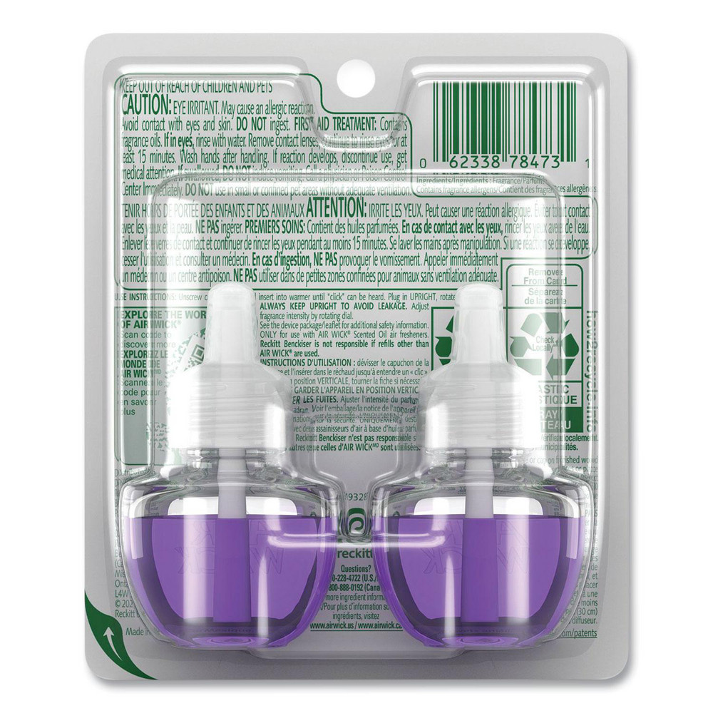 Air Wick Scented Oil Refill, Lavender and Chamomile, 0.67 oz, 2/Pack - RAC78473PK